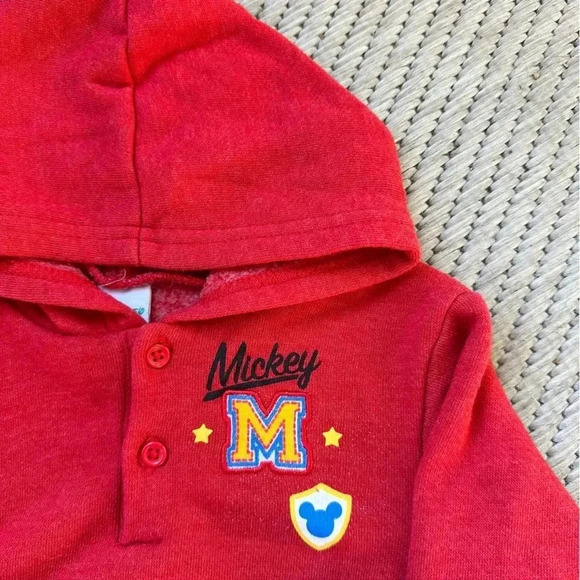 Vintage Kids Disney Baby Mickey Mouse Hooded Sweatshirt Hoodie Size 24 Months - Picture 3 of 5